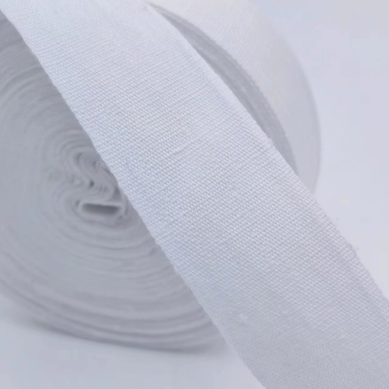 4cm Linho branco Tecido Decoração de casamento de Natal fitas artesanais e personalizáveis