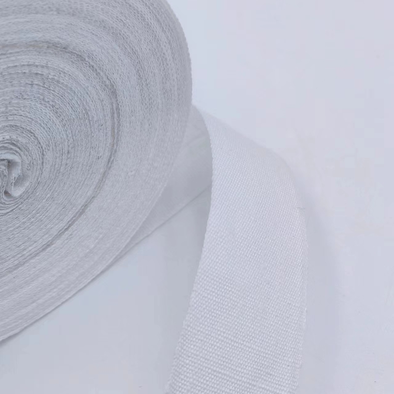 4cm Linho branco Tecido Decoração de casamento de Natal fitas artesanais e personalizáveis