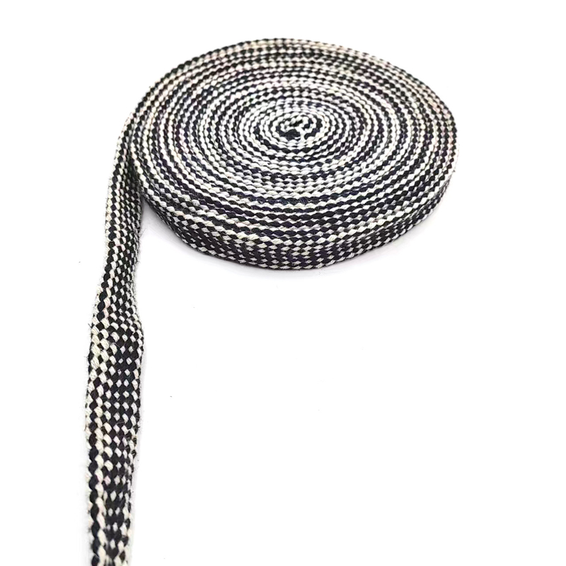 Fios de cânhamo 100% preto e branco cordas trançadas simples duráveis Flat cordas de cânhamo para calçado