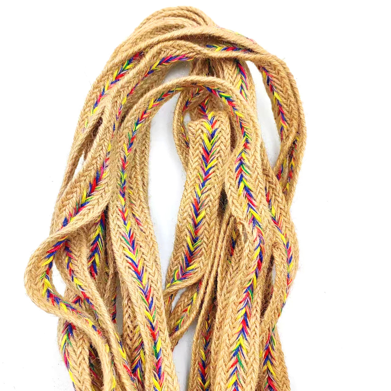 2.5cm Larga Jute Natural Lace Trim Cintas Torcido Herringbone Webbing para artesanato de Jute