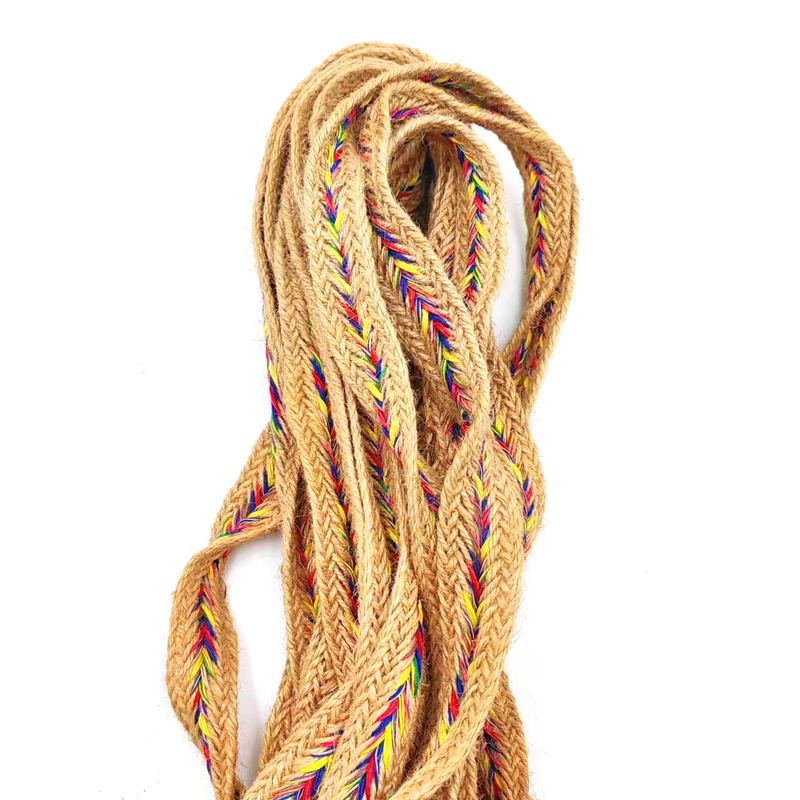 2.5cm Larga Jute Natural Lace Trim Cintas Torcido Herringbone Webbing para artesanato de Jute
