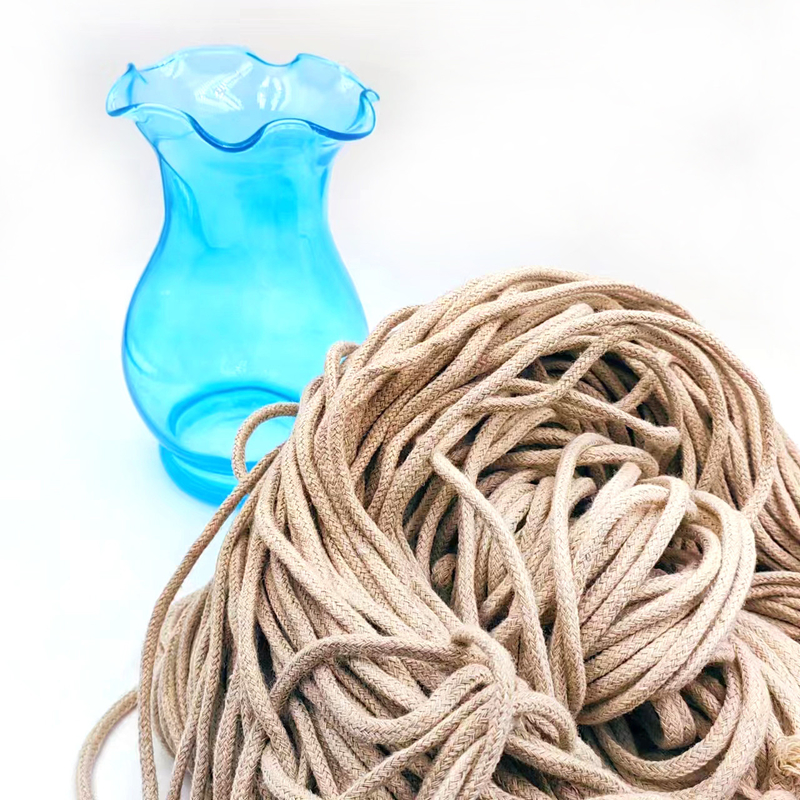 5 mm corda de cânhamo oco para acessórios de roupas DIY 100% corda de jute trançada de cânhamo