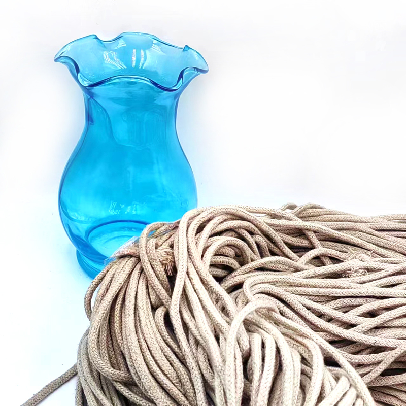 5 mm corda de cânhamo oco para acessórios de roupas DIY 100% corda de jute trançada de cânhamo
