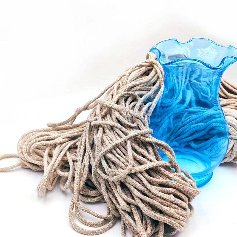 5 mm corda de cânhamo oco para acessórios de roupas DIY 100% corda de jute trançada de cânhamo