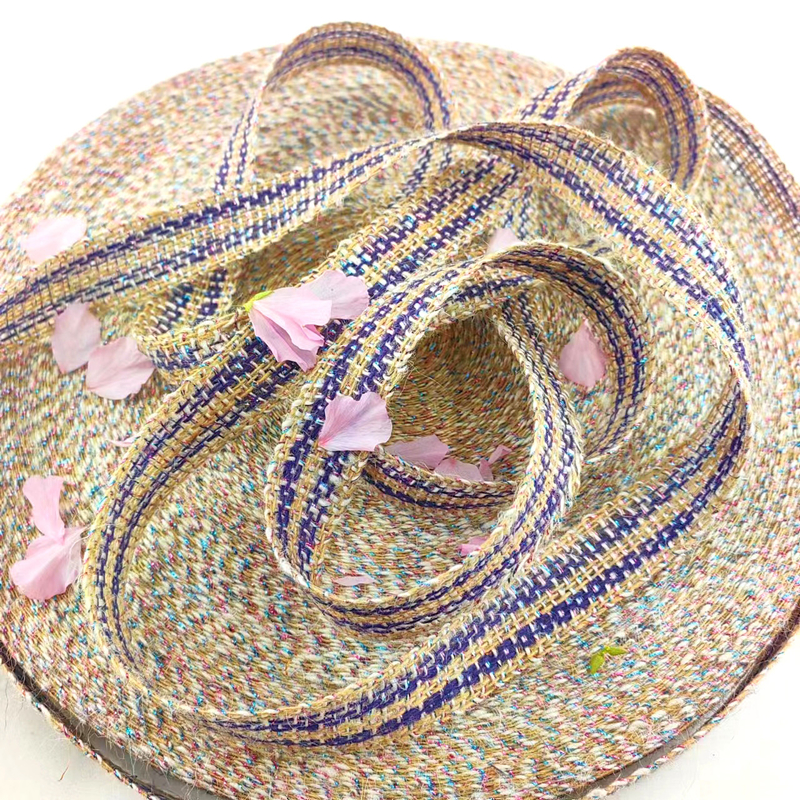 Tecido de banda de jute de 25 mm para decoração de férias de Natal 100% tecido de borracha de jute