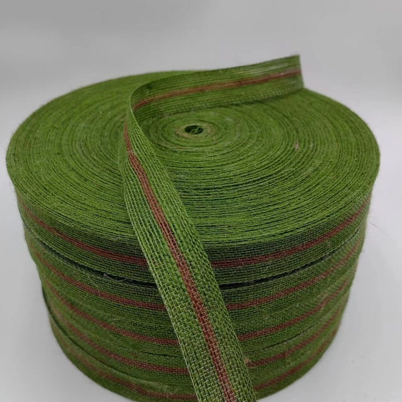 Fabricantes de Jute Direct Webbing para linha de pesca ecológica na cor verde Jump