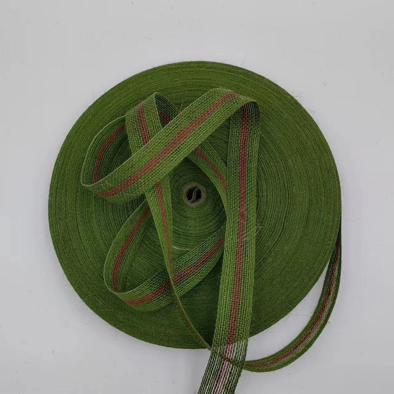 Fabricantes de Jute Direct Webbing para linha de pesca ecológica na cor verde Jump