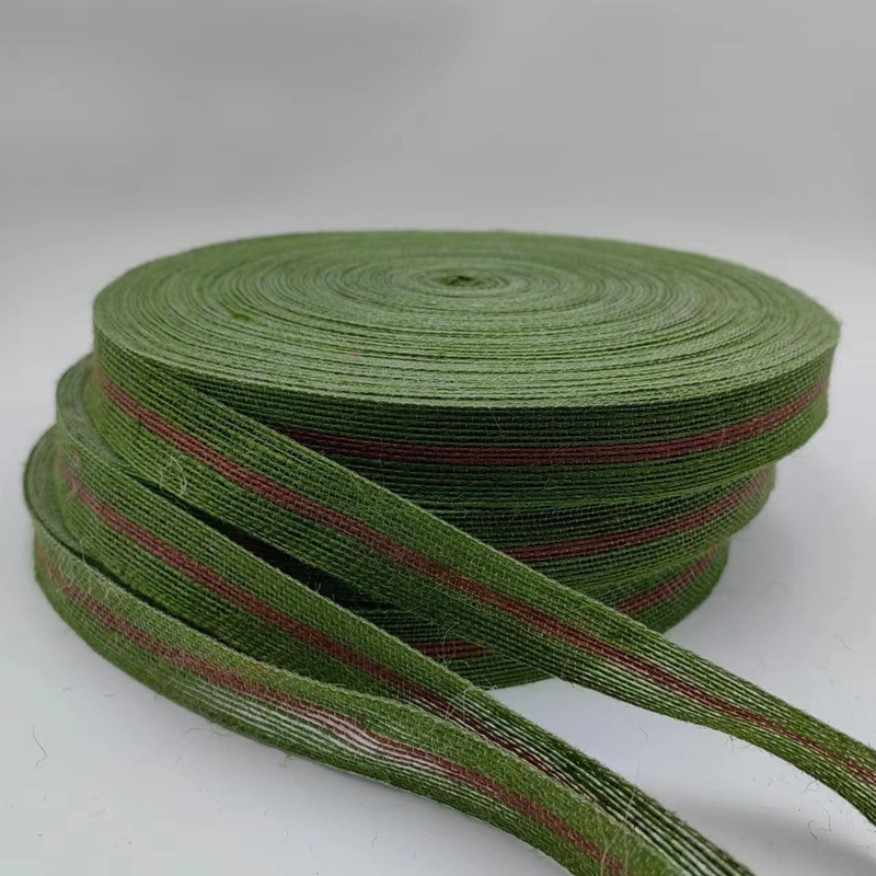 Fabricantes de Jute Direct Webbing para linha de pesca ecológica na cor verde Jump