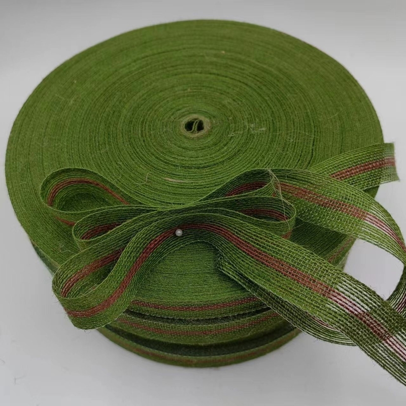 Fabricantes de Jute Direct Webbing para linha de pesca ecológica na cor verde Jump