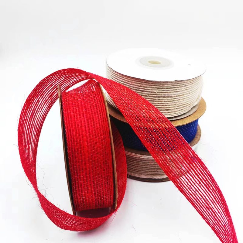 Jute Webbing Cake Gift Packing Ribbon Bow com 7 dias de pedido de amostra
