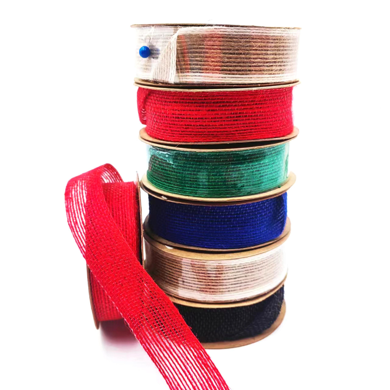 Jute Webbing Cake Gift Packing Ribbon Bow com 7 dias de pedido de amostra
