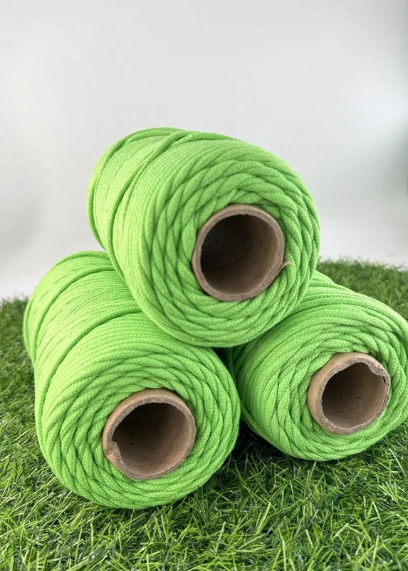 Cords Direct 30 anos de experiência Cordão verde de algodão trançado para roupas e acessórios
