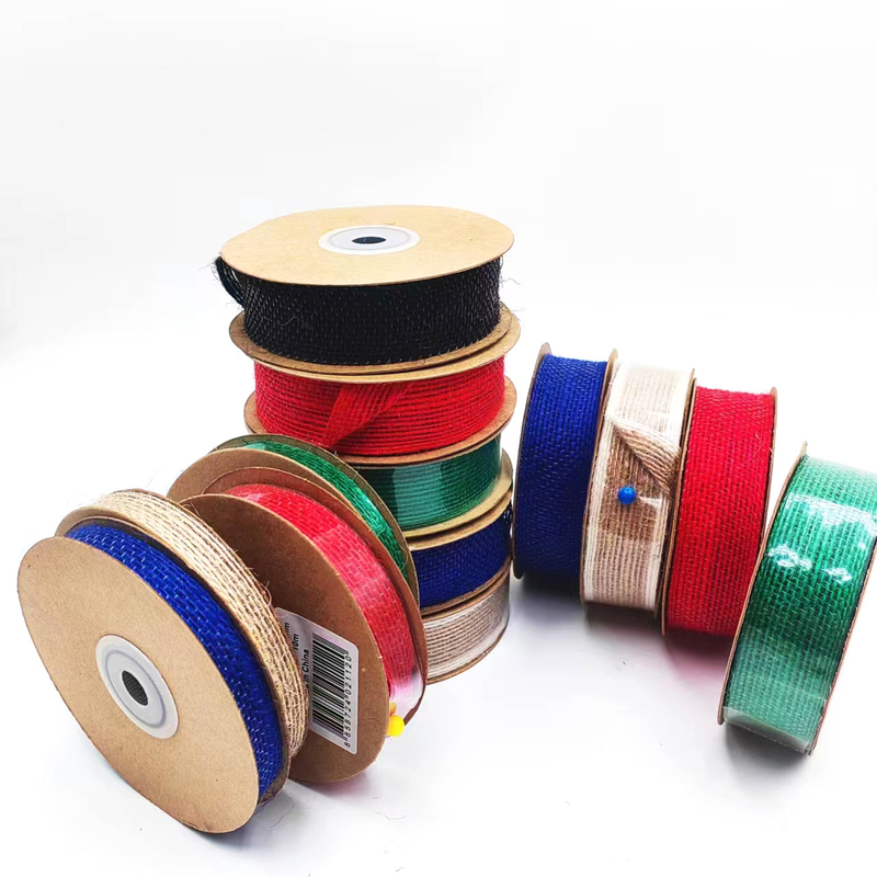 Jute Webbing Cake Gift Packing Ribbon Bow com 7 dias de pedido de amostra