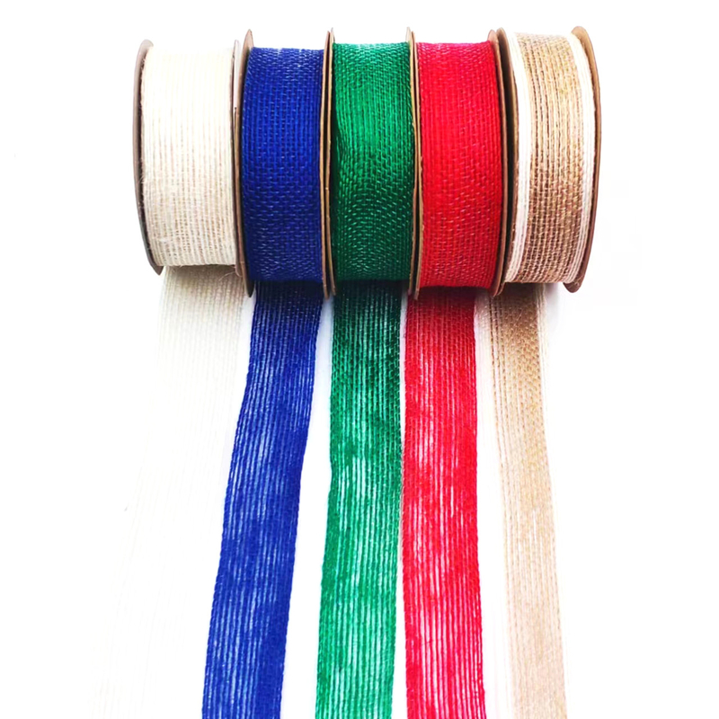 Revestido 0,8 mm Pequeno Pacote 90% Jute 10% Poliéster Jute Webbing para Colorido Bolsa de Faixa