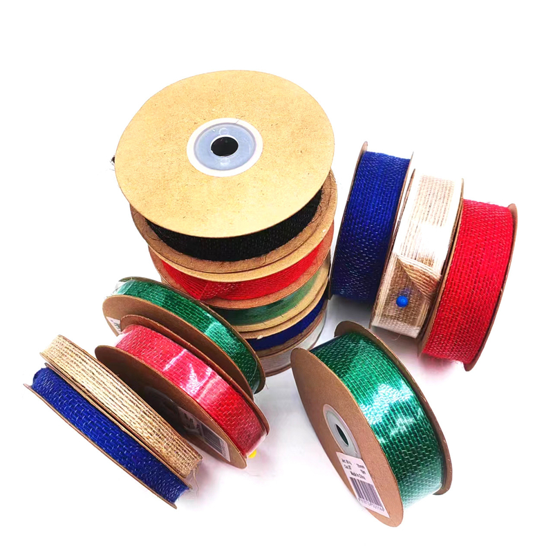 Revestido 0,8 mm Pequeno Pacote 90% Jute 10% Poliéster Jute Webbing para Colorido Bolsa de Faixa