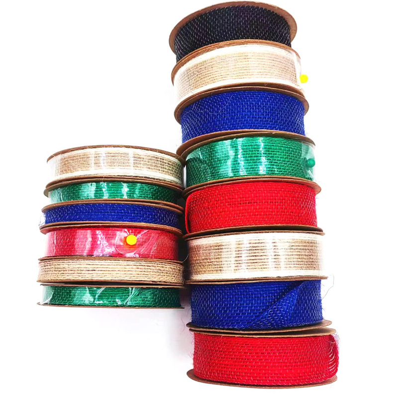 Revestido 0,8 mm Pequeno Pacote 90% Jute 10% Poliéster Jute Webbing para Colorido Bolsa de Faixa