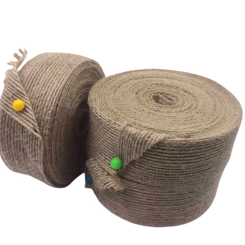 3cm de tecido de juta natural fita de casamento decoração de presente fita trançada linha de pesca