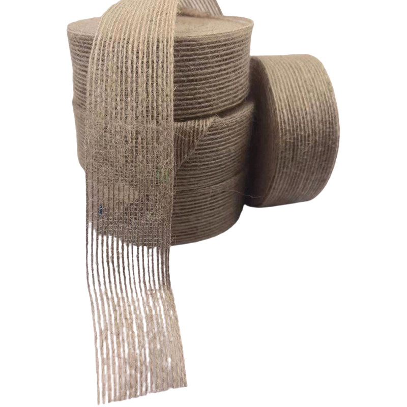 3cm de tecido de juta natural fita de casamento decoração de presente fita trançada linha de pesca
