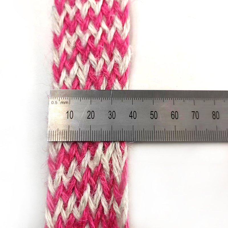 4 cm de trança larga de juta em design simples para cinto de tricô e embalagem duráveis