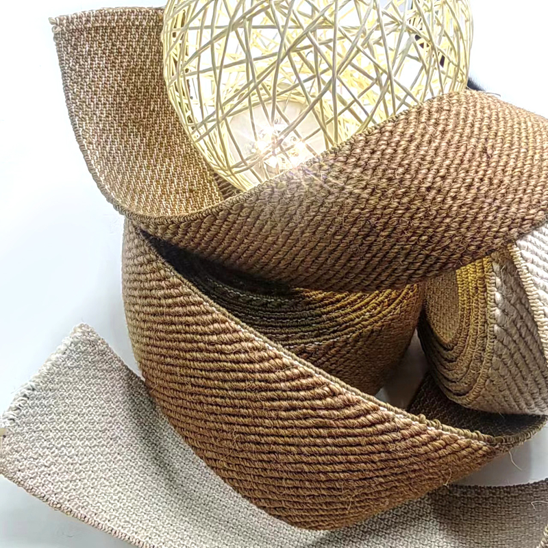 50% de Juto 40% de Látex 10% de Poliéster Twill Elastic Webbing para material sustentável de calçado