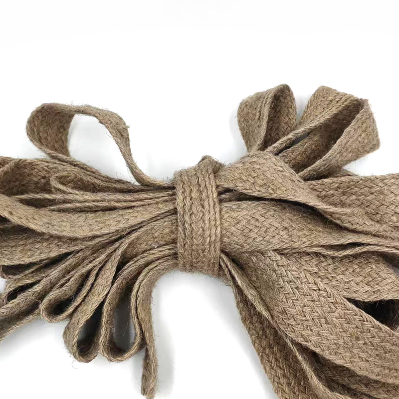 Cinturão em tranças de cânhamo de 4 cm de largura Cinturões de juta para Diy Decoração de embalagem de presente feita à mão