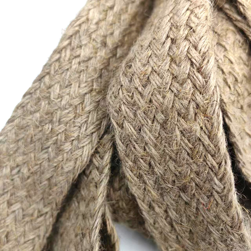 Cinturão em tranças de cânhamo de 4 cm de largura Cinturões de juta para Diy Decoração de embalagem de presente feita à mão