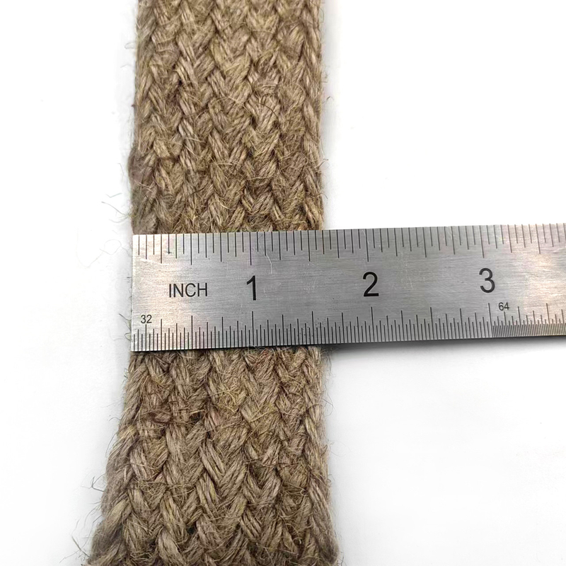 Cinturão em tranças de cânhamo de 4 cm de largura Cinturões de juta para Diy Decoração de embalagem de presente feita à mão