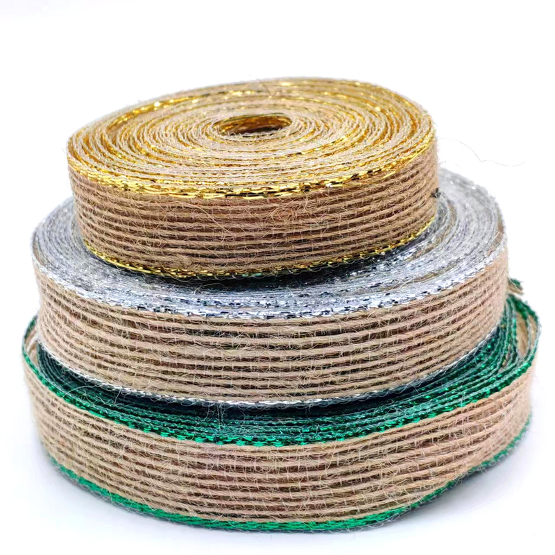 Peixe colorido Rolos de cânhamo triturados para sapatos 80% Jute 20% Poliéster DIY Arco decorativo