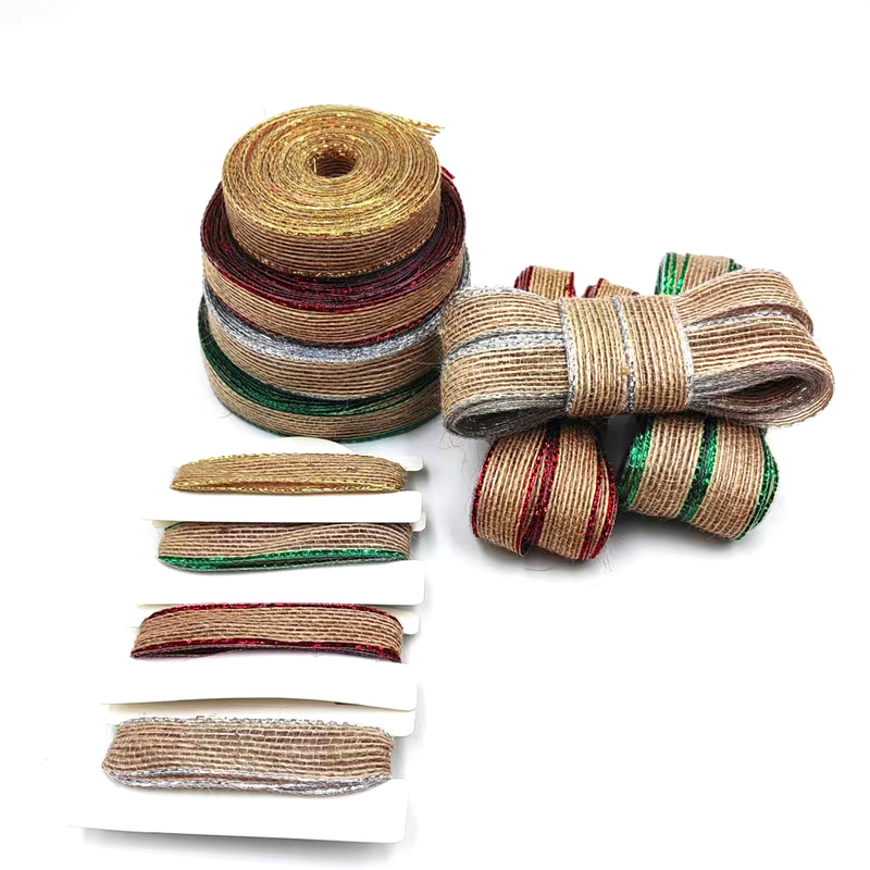 Peixe colorido Rolos de cânhamo triturados para sapatos 80% Jute 20% Poliéster DIY Arco decorativo