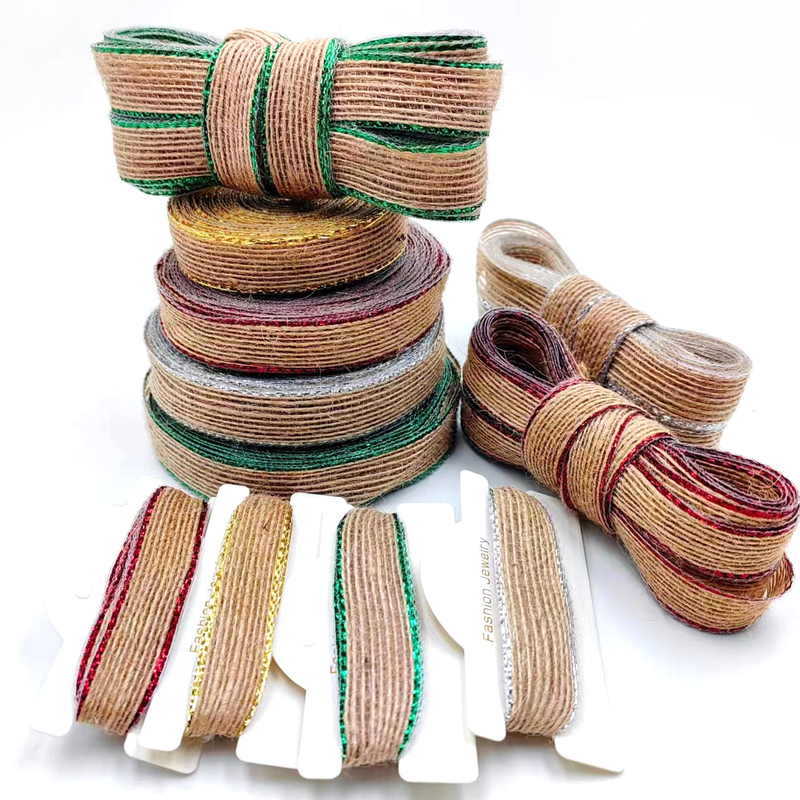 Peixe colorido Rolos de cânhamo triturados para sapatos 80% Jute 20% Poliéster DIY Arco decorativo