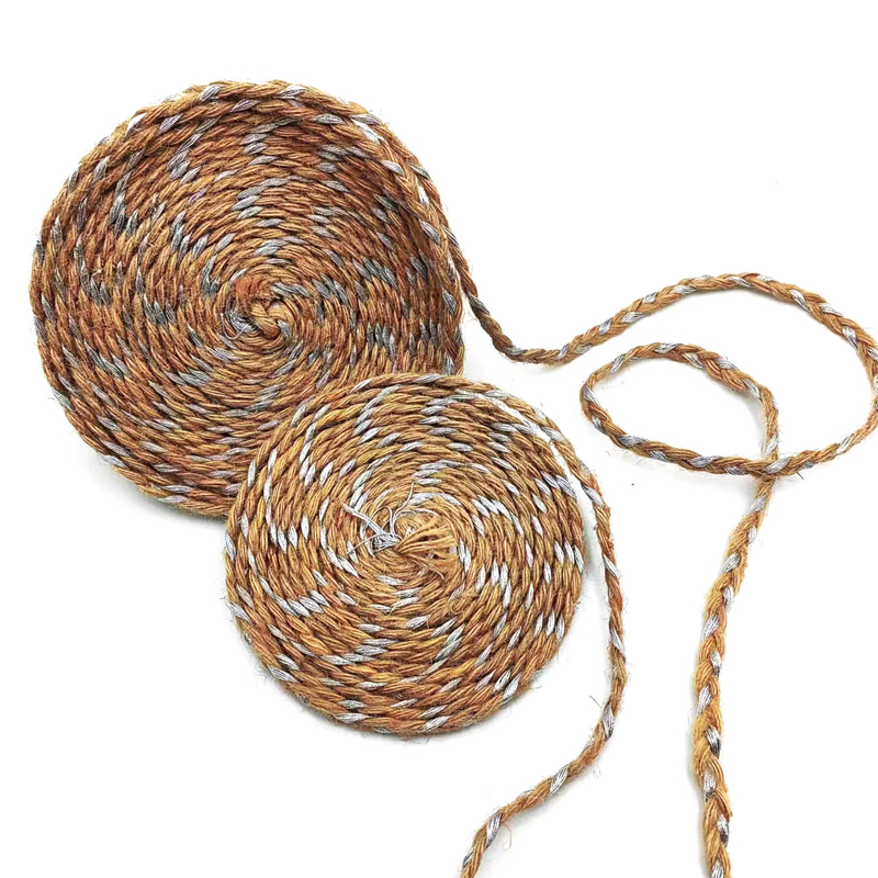 Renova a sua embalagem de roupas com fio de prata trançado cordão de junte de cânhamo decorativo