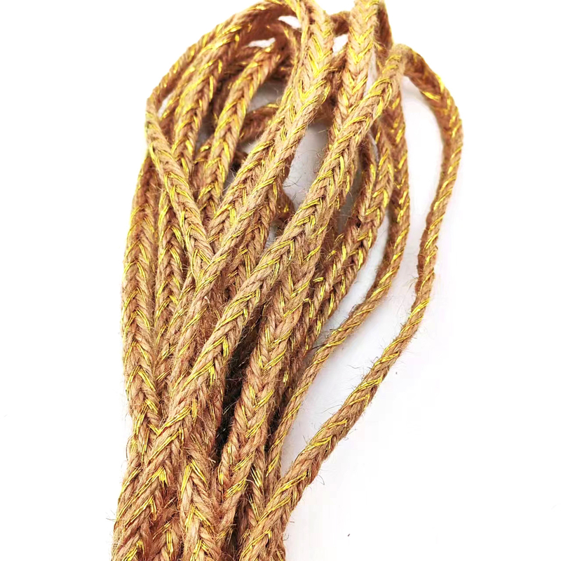 Renova a sua embalagem de roupas com fio de prata trançado cordão de junte de cânhamo decorativo