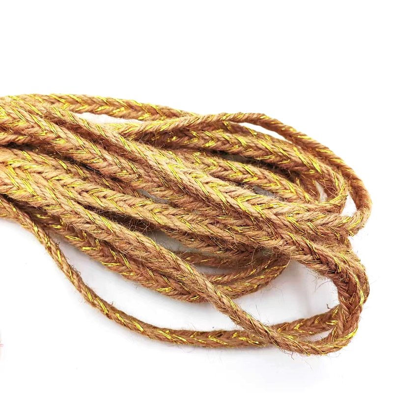 Renova a sua embalagem de roupas com fio de prata trançado cordão de junte de cânhamo decorativo