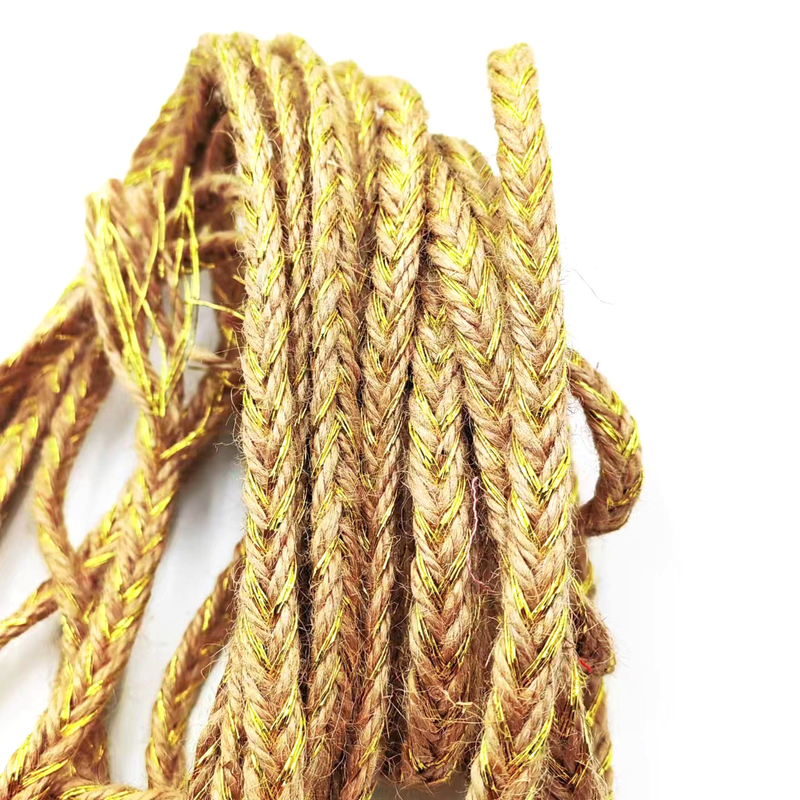 Renova a sua embalagem de roupas com fio de prata trançado cordão de junte de cânhamo decorativo