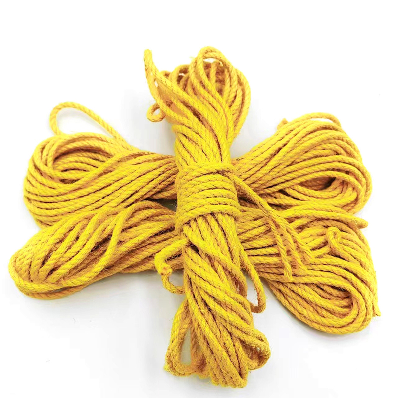 Fios de jute de cor torcida de 2,5 mm para costura de roupas e acessórios de vestuário