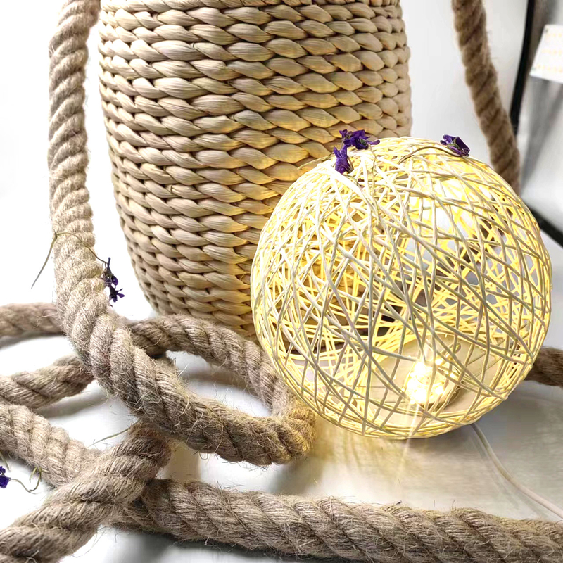 20mm Corda de Jute Trenzada Corda Torcida Corda de cânhamo para artesanato Paisagem decorativa feita à mão