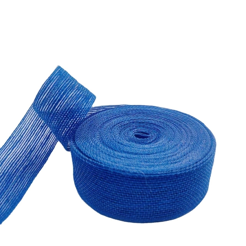Suporte 7 dias Tempos de entrega da encomenda de amostra 4cm fita de jute azul para decoração de caixa de presente