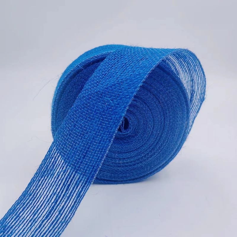 Suporte 7 dias Tempos de entrega da encomenda de amostra 4cm fita de jute azul para decoração de caixa de presente