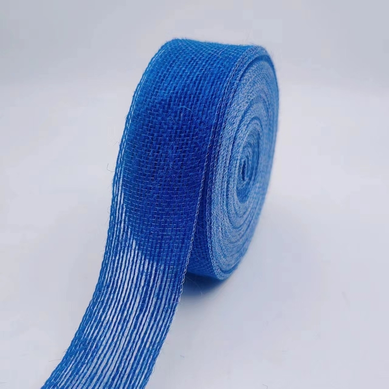 Suporte 7 dias Tempos de entrega da encomenda de amostra 4cm fita de jute azul para decoração de caixa de presente