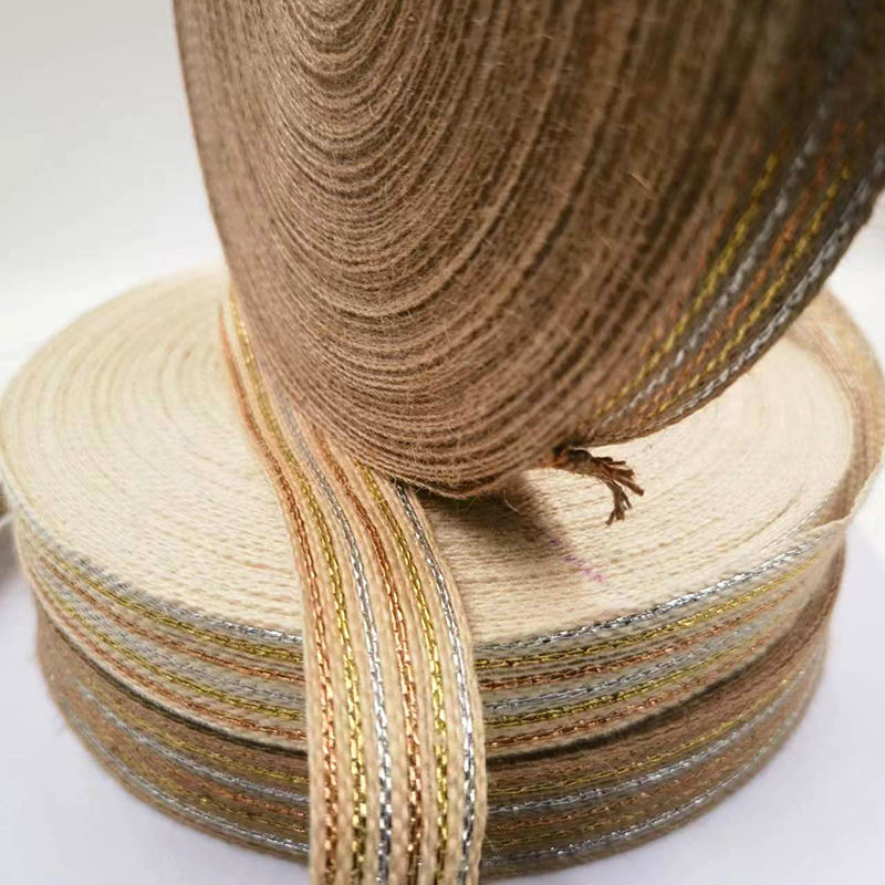 Rolo de fita de fibra de poliéster de 50% de iute 15% personalizado para as necessidades de fibra de linha de pesca