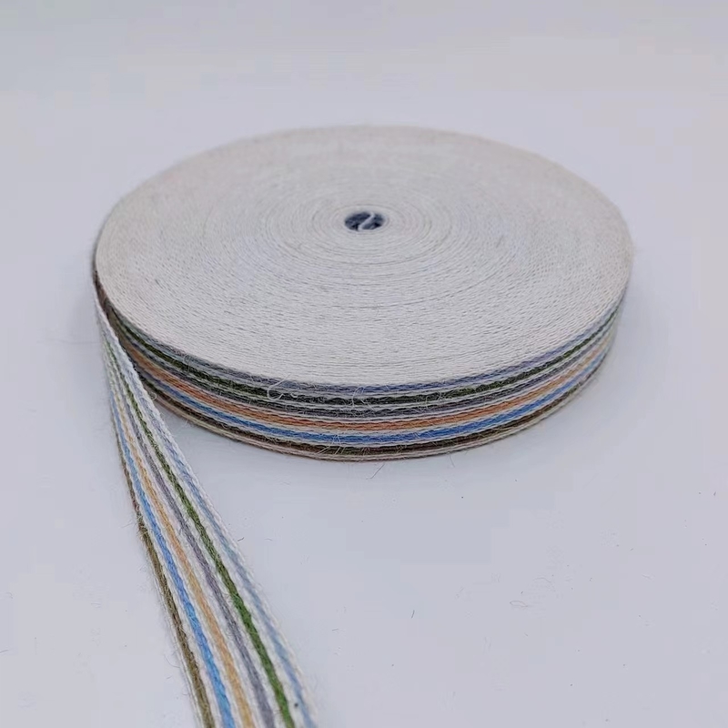 Caixa de presente de fita de juta colorida Embalagem Eco-friendly Webbing para decoração de Natal