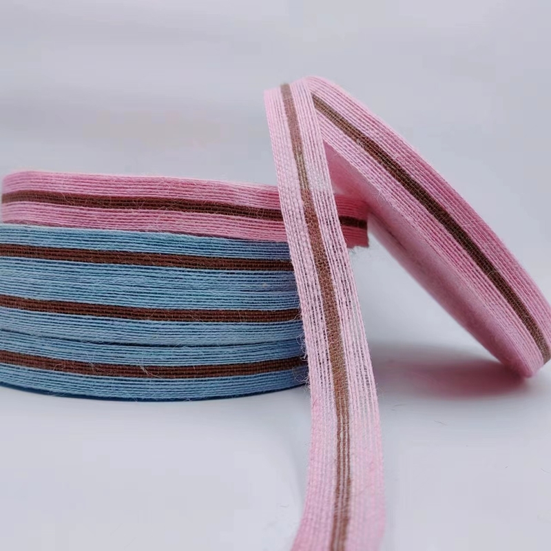 Tela de fita de juta de tamanho personalizado de 3 cm para embalagens de presentes coloridas sustentáveis