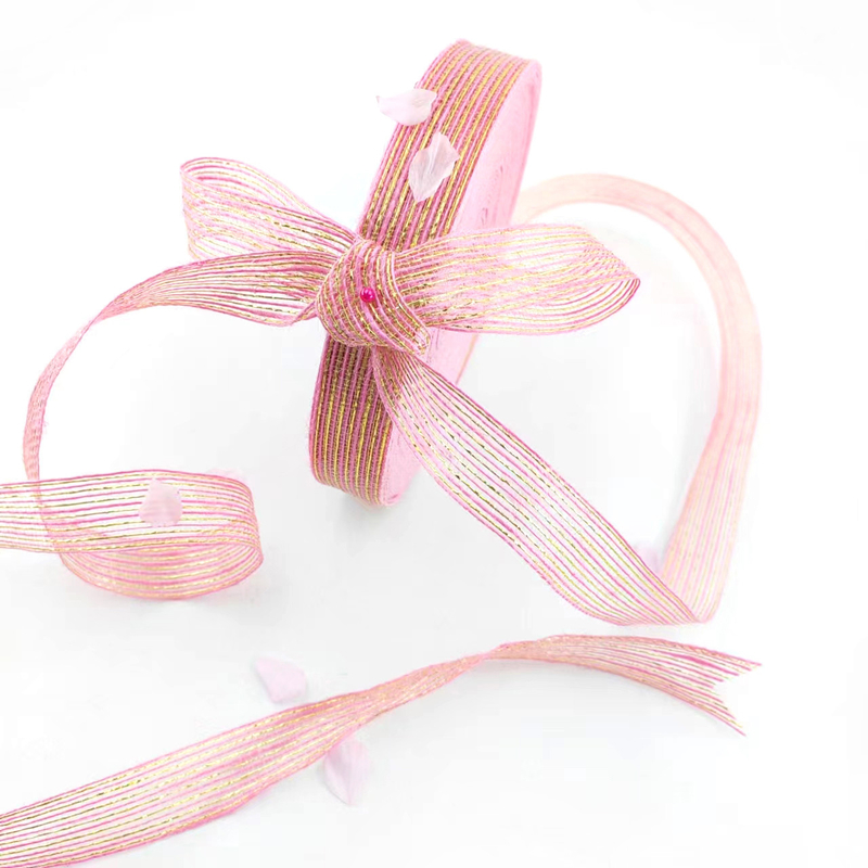 50% de Jute 50% de Poliéster de Silk de Peixe Brilhante Fios Decorativos de Jute Para Embalagens de Presentes