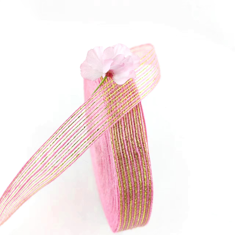 50% de Jute 50% de Poliéster de Silk de Peixe Brilhante Fios Decorativos de Jute Para Embalagens de Presentes
