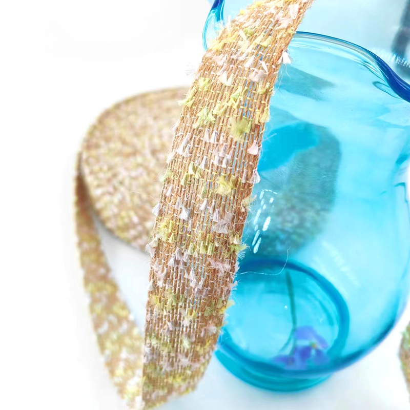 Cinturão de seda de madeira tecida de 3 cm sustentável escolha ecológica para decoração de presentes de Natal