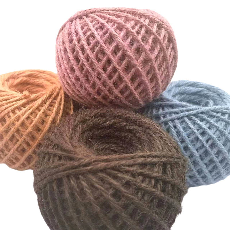 Fios de Jute de cor Bola de cordas trançadas Classic Combed Mercerized Silk Jute cordas para sapatos