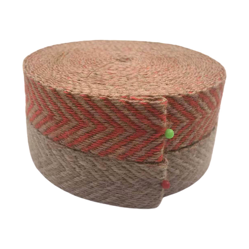 4 cm de largura 2,5 mm de espessura Jute Webbing Herringbone Webbing Edge para sapatos ecológicos