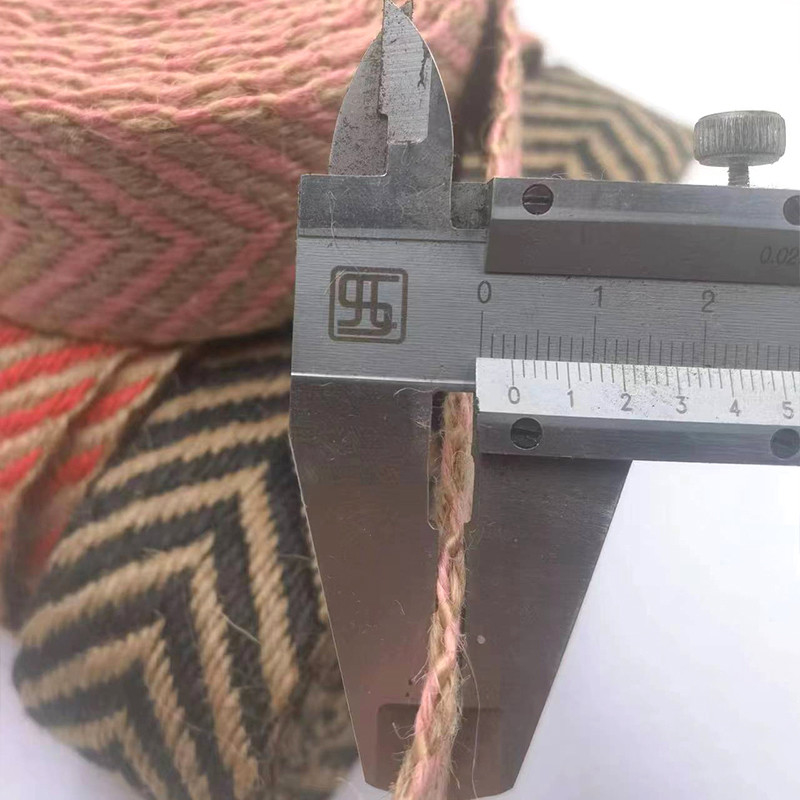 4 cm de largura 2,5 mm de espessura Jute Webbing Herringbone Webbing Edge para sapatos ecológicos