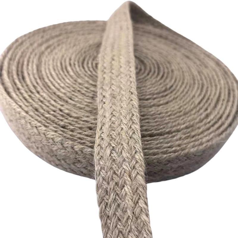 Tamanho personalizado 17 Cinturão de Jute Trenzado Biodegradável Eco Natural 2,5cm Cinturão Webbing em Cores