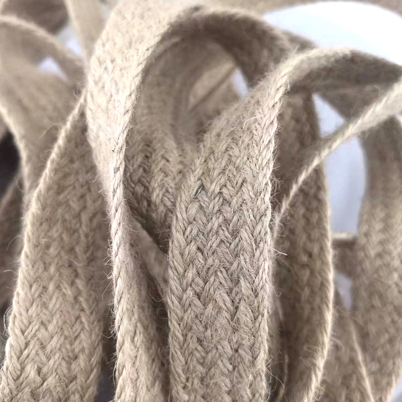 Tamanho personalizado 17 Cinturão de Jute Trenzado Biodegradável Eco Natural 2,5cm Cinturão Webbing em Cores